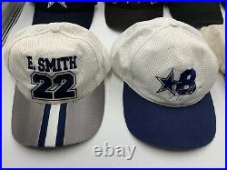 8 Vintage Dallas Cowboys Hat Collection Super Bowl, Aikman, Smith, Etc NFL