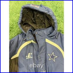90s Dallas Cowboys Heavy Duty Puffer Style Jacket with Hood Sz Medium Vintage