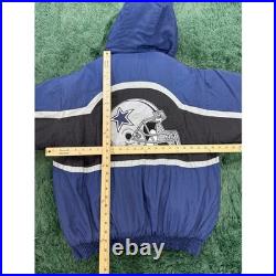 90s Dallas Cowboys Heavy Duty Puffer Style Jacket with Hood Sz Medium Vintage 90s Dallas Cowboys Heavy Duty Puffer Style Jacket with Hood Sz Medium Vintage