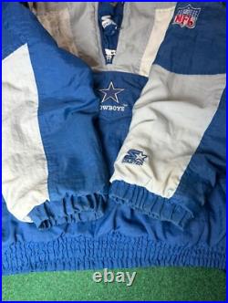 90s Dallas Cowboys Starter Pullover Vintage Coat NFL Football Pocket