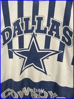A1 Vintage 90s Dallas Cowboys NFL Crewneck NUTMEG MILLS Sweater USA Made Large