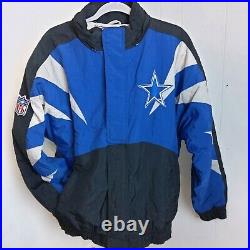 AUTHENTIC DALLAS COWBOYS Mens Sz M Jacket Blue Puffy Coat NFL Pro-Line Apex One