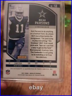 Absolute Micah Parsons Auto Rookie Card 73 Of 75