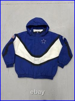 Apex One NFL Pro Line Dallas Cowboys Puffer Windbreaker Vintage, Size L