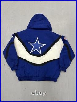 Apex One NFL Pro Line Dallas Cowboys Puffer Windbreaker Vintage, Size L