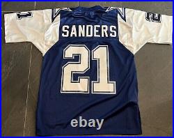 Authentic Dallas Cowboys Deion Sanders Double Star Mitchell and Ness Jersey L