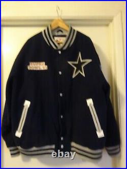 Authentic Mitchell & Ness Dallas Cowboys Throwback Varcity Jacket SZ 2xl RARE
