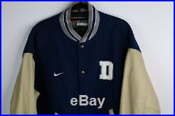 Authentic Vintage Nike Dallas Cowboys Letterman Varsity Jacket Wool Leather XL