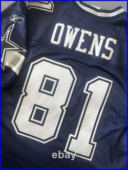 Authentic Vintage Reebok NFL Dallas Cowboys Terrell Owens Football Jersey Sz 48