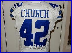 Barry Church Game Used Dallas Cowboys Jersey 2012-42 L-BK Matched to Bears