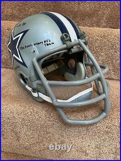 Bob Lilly Autographed Stats RK2 Dallas Cowboys Football Helmet Authentic Paint