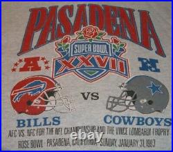 Buffalo Bills 1993 90's Sz XL Vintage Super Bowl XXVII Sweatshirt Dallas Cowboys