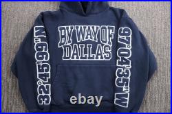 By Way Of Dallas Cowboys Adult Small Hoodie Blue NFL Football Heavyweight