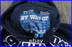 By Way Of Dallas Cowboys Adult Small Hoodie Blue NFL Football Heavyweight
