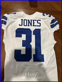 Byron Jones Dallas cowboys Home White Game Issued Jersey