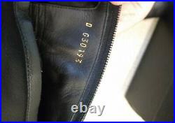 CHANEL 14A Black Leather Paris Dallas Over Knee Thigh Heel CC Gold Logo Boots