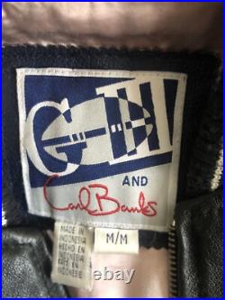 Carl Banks G III Leather Coat Jacket Dallas Cowboys Football Size M