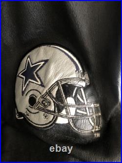 Carl Banks G III Leather Coat Jacket Dallas Cowboys Football Size M