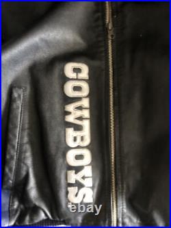 Carl Banks G III Leather Coat Jacket Dallas Cowboys Football Size M