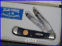 Case XX B6254 SS Dallas Cowboys Super Bowl XXVII Champions Folding Knife NFC NOS