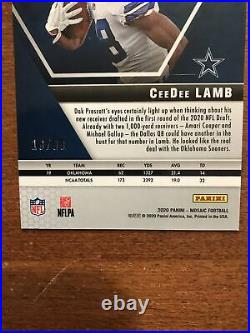 CeeDee Lamb 2020 Mosaic Blue Prizm Rookie #207 Sooners Dallas Cowboys 18/99 RC