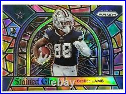 CeeDee Lamb 2020 Panini Prizm Stained Glass #19 1 In 5 Cases Cowboys SP SSP