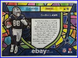 CeeDee Lamb 2020 Panini Prizm Stained Glass #19 1 In 5 Cases Cowboys SP SSP
