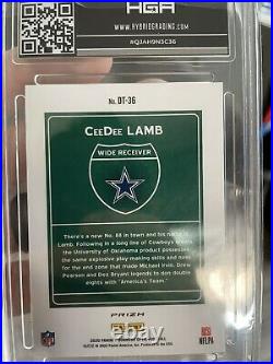 Ceedee lamb rookie card downtown HGA 9, Custom Label