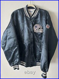 Chalk Line Dallas Cowboys Jacket Size XL Mens Navy Embroidered Satin 90s Vintage Chalk Line Dallas Cowboys Jacket Size XL Mens Navy Embroidered Satin 90s Vintage