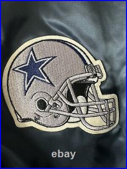 Chalk Line Dallas Cowboys Jacket Size XL Mens Navy Embroidered Satin 90s Vintage Chalk Line Dallas Cowboys Jacket Size XL Mens Navy Embroidered Satin 90s Vintage