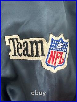Chalk Line Dallas Cowboys Jacket Size XL Mens Navy Embroidered Satin 90s Vintage Chalk Line Dallas Cowboys Jacket Size XL Mens Navy Embroidered Satin 90s Vintage