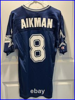 Champion Dallas Cowboys Troy Aikman #8 Size 40 Jersey Good Condition Sold As Is