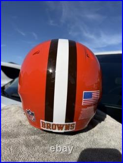 Cleveland Browns Peyton Hillis Custom Schutt Dna Full Size Football Helmet