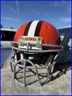 Cleveland Browns Peyton Hillis Custom Schutt Dna Full Size Football Helmet
