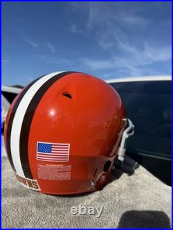 Cleveland Browns Peyton Hillis Custom Schutt Dna Full Size Football Helmet