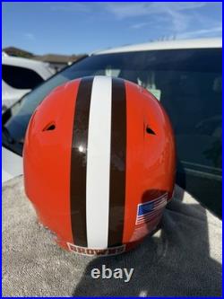 Cleveland Browns Peyton Hillis Custom Schutt Dna Full Size Football Helmet