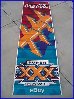Coca Cola NFL Super Bowl XXX Official Banner Dallas Cowboys/ Pittsburgh Steelers