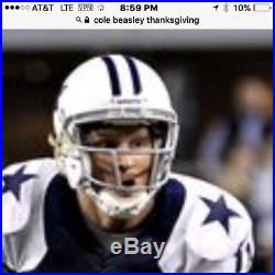 Cole Beasley Game Used Game Worn Helmet Dallas Cowboys
