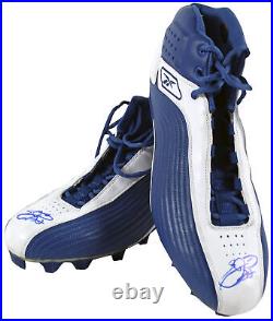Cowboys Emmitt Smith Authentic Signed 12/21/02 Game Used Blue Reebok Cleats BAS
