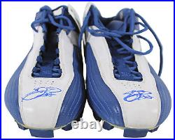 Cowboys Emmitt Smith Authentic Signed 12/21/02 Game Used Blue Reebok Cleats BAS