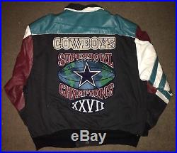 Crazy Rare Dallas Cowboys Jeff Hamilton Leather Denim Jacket XXL 2xl