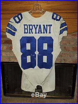DALLAS COWBOYS DEZ BRYANTT GAME WORN-GAME USED AWAY JERSEY With COWBOYS LETTER