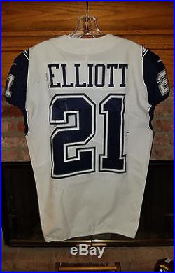 DALLAS COWBOYS EZEKIEL ELLIOT GAME WORN-GAME USED AWAY JERSEY With COWBOYS LETTER