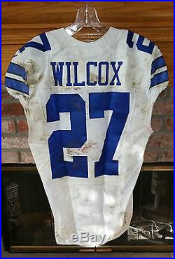 DALLAS COWBOYS JJ WILCOX 2014 NIKE WHITE GAME USED/GAME WORN JERSEY With COA