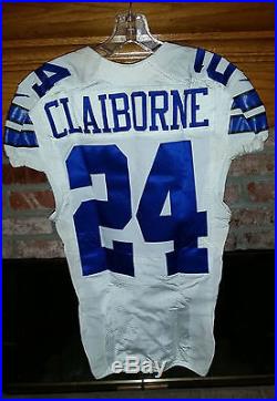 DALLAS COWBOYS MORRIS CLAIBORNE 2013 NIKE HOME GAME USED/GAME WORN JERSEY With COA