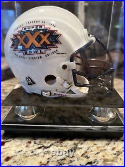 DALLAS COWBOYS RIDDELL SUPER BOWL 30 MINI HELMET LOOK! Signed