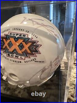 DALLAS COWBOYS RIDDELL SUPER BOWL 30 MINI HELMET LOOK! Signed