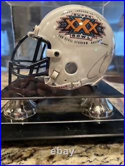 DALLAS COWBOYS RIDDELL SUPER BOWL 30 MINI HELMET LOOK! Signed