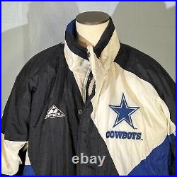 DALLAS COWBOYS VTG 1990s NFL AUTHENTIC PRO LINE APEX ONE MEN LARGE PUFFER JACKET