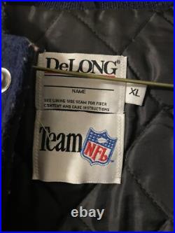 DALLAS COWBOYS Vtg 1990s DeLONG Jacket Letterman VARSITY True Fan Leather XL